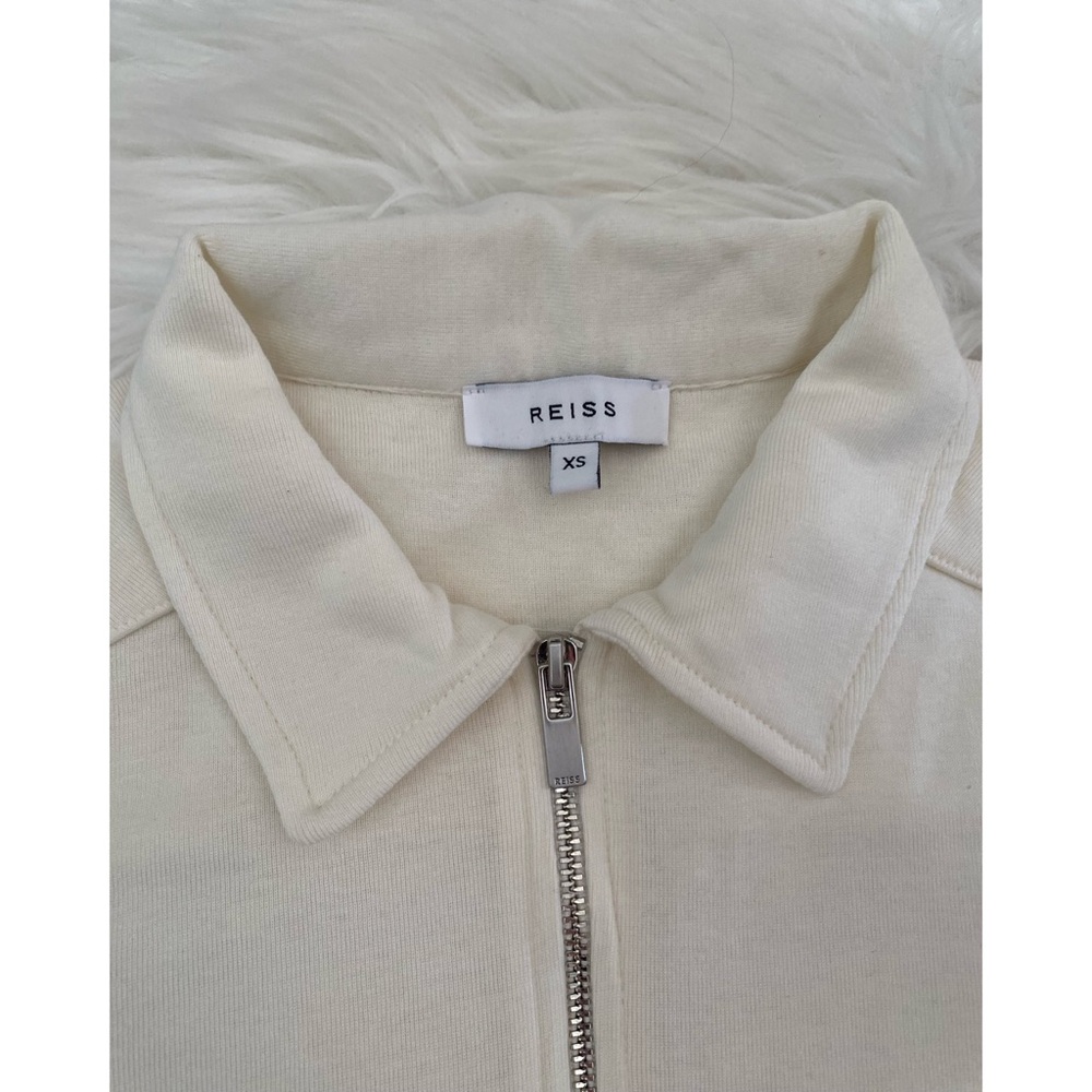 Reiss 100% Cotton Zipper Pullover Top - Picture 7 of 9